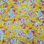 E-Tailor® Indian Ethnic 100% Cotton Voile Running Hand Block Print Natural - Image 2