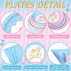 Pickmesh 400 Pcs Gender Reveal Party Supplies Include Boy or Girl Disposable - Image 2