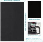 Black Faux Leather Fabric 20"×55" Smooth Grain Upholstery Vinyl - Image 4