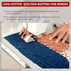 RRKTP Cotton Batting for Quilting，200 g/m² Lightweight Quilt Batting Crib - Image 6