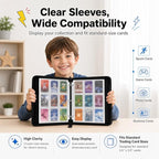 9 Pocket Card Binder with 50 Removable Sleeves, Holds 900 Cards | 3 Ring Zipper - Image 5
