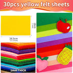 IOOLEEM Yellow Felt Sheets, Craft Felt Fabric Sheets, Sewing Felt Rectangle - Image 2