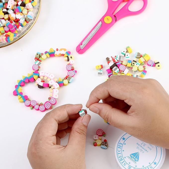 100pcs Mixed Polymer Clay Spacer Beads - Image 5