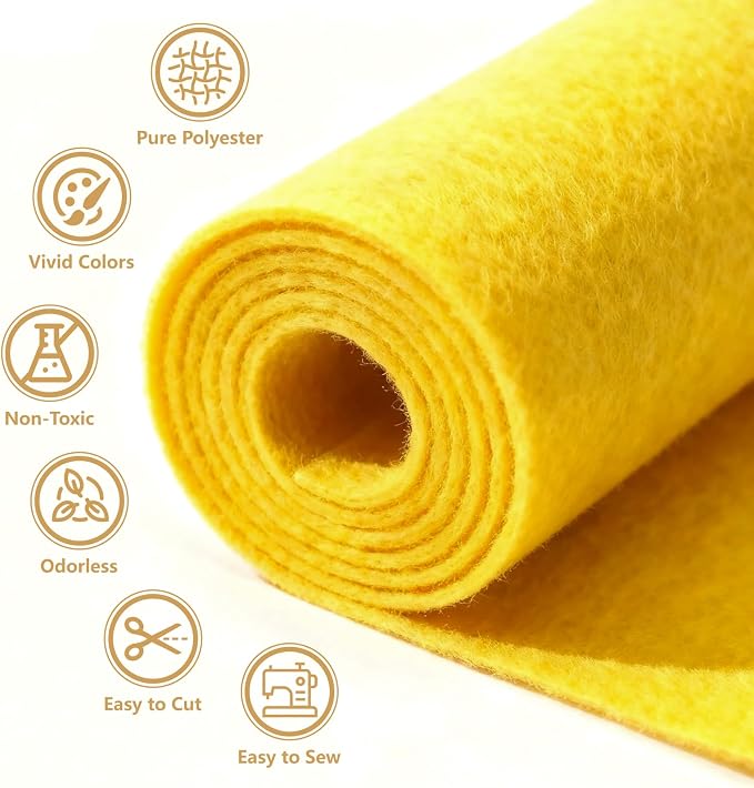 Felt Fabric 36'' X 36'' Large Felt Sheets Stiff Craft Felt by The Yard - Image 3