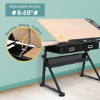 ZENY Drafting Table Art Desk Drawing Table Height Adjustable Artist Table - Image 4