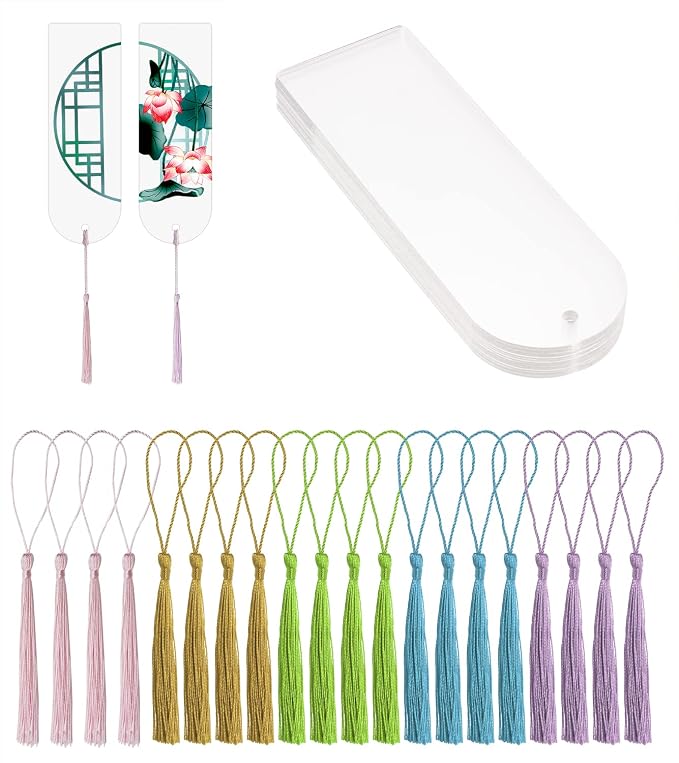 Blank Clear Acrylic Bookmakrs Penta Angel 20Pcs Plastic Craft Transparent by PENTA+ANGEL