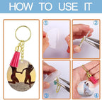 120 pcs Acrylic Keychain Blank Gold Kit | Gold Tassels, Rings & Jump Rings - Image 6
