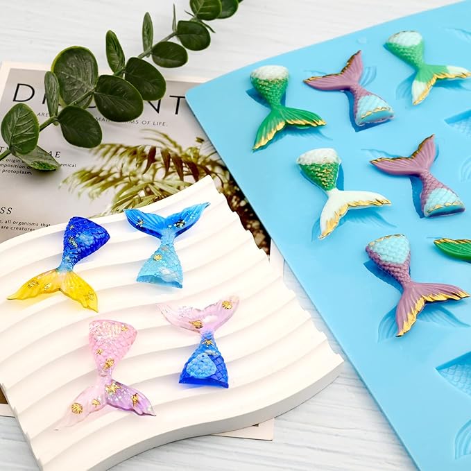 Sakolla 16 Cavity Mermaid Tails Silicone Molds, Mermaid Molds - Image 5