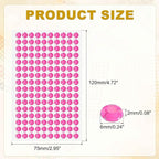 HARFINGTON 5 Sheet/800pcs Rhinestone Adhesive Stickers Self Adhesive Acrylic - Image 2
