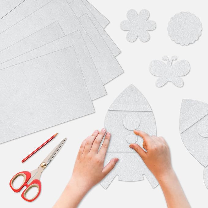 Morcheiong 50 Pcs Felt Fabric Soft Felt Fabric Sheet - Image 4