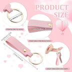 Wavyknot 100 Pcs PU Leather Keychain Blanks Bulk Laser Engraving Blanks - Image 2