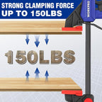 WORKPRO 6" Bar Clamps for Woodworking, One-Handed Clamp/Spreader, Light Duty - Image 5