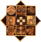 BSIRI 9 in 1 Wooden Brain Teaser Puzzles - Image 2