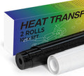 HTVRONT Glitter HTV Vinyl- 10” x 5ft White and Black Glitter Iron On Vinyl | by HTVRONT