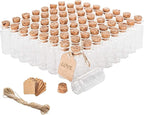 64PCS Cork Stoppers Glass Bottles, DIY Decoration Small Tiny Glass Jars Favors by Brajttt