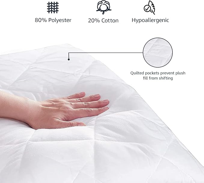 Amazon Basics Hypoallergenic Breathable Quilted Mattress Topper Pad - Image 3