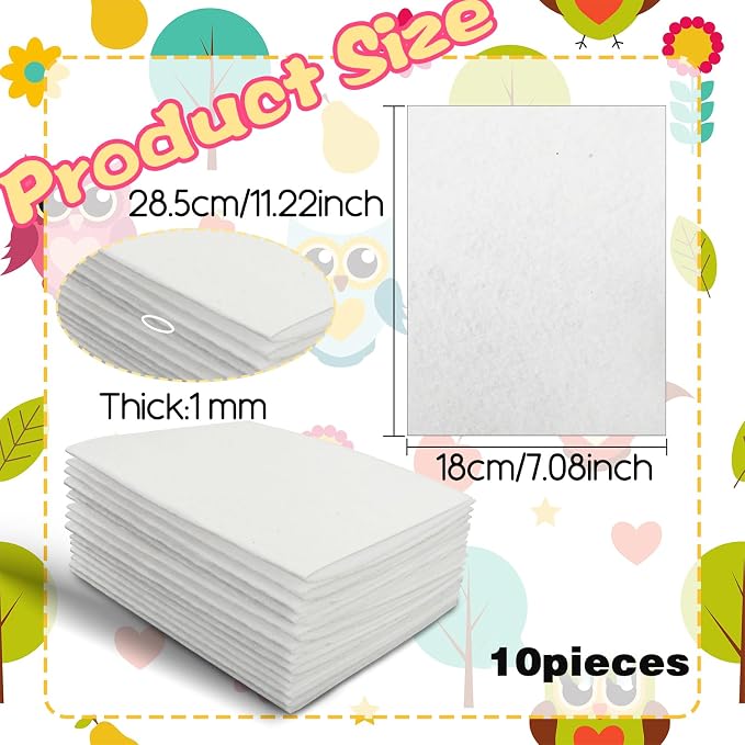 10Pcs Felt Sheets Fabric, 1mm | Polyester, - Image 7