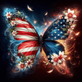 4th of July Diamond Art Kits for Adults, Full Drill Butterfly Diamond Painting by Dugsmgd