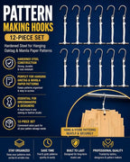 Pattern Making Hooks – 12-Piece Set | Hardened Steel - Image 2