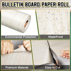 Inkspire Shiplap Bulletin Board Paper Roll, 14.8FTx47IN Large Reusable - Image 3