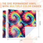 Tintnut Tie Dye Permanent Vinyl Roll 12in x 5ft Gradient Adhesive Vinyl | - Image 2