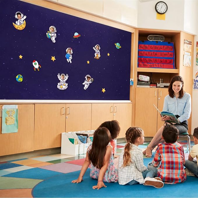 2 Rolls Outer Space Bulletin Board Paper Non-Woven Galaxy Fabric Bulletin Board - Image 4