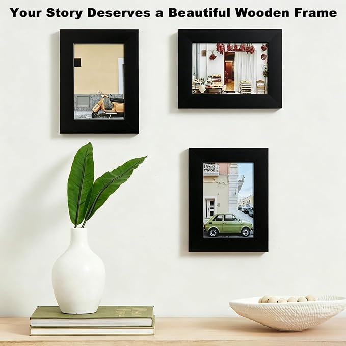 RPJC 3.5x5 inch Picture Frame Made of Solid Wood High Definition Glass - Image 4
