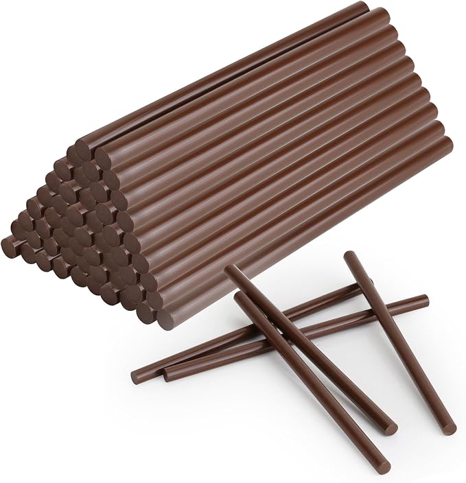MATUFF Brown Hot Glue Sticks Mini 0.27" x 5.9 inches, Hot Melt Mini Colored by MATUFF