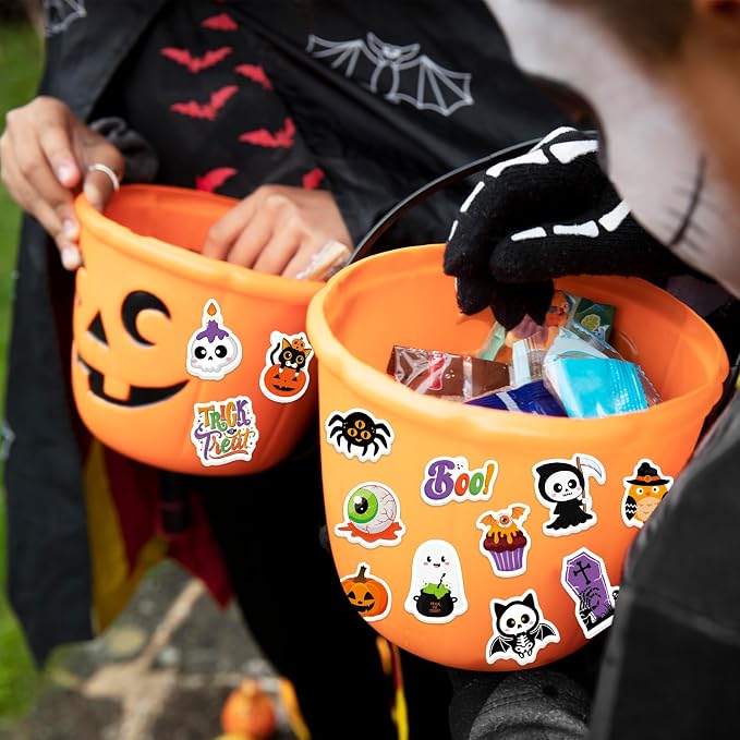 300Pcs Halloween Foam Stickers, Self-Adhesive Ghost Pumpkin Spider Stickers - Image 2