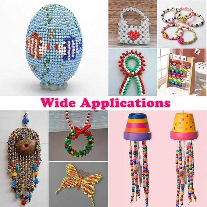 1100pcs Pony Beads, Hair Beads, Small Bulk Christmas Bracelet Bead, Cuentas - Image 5