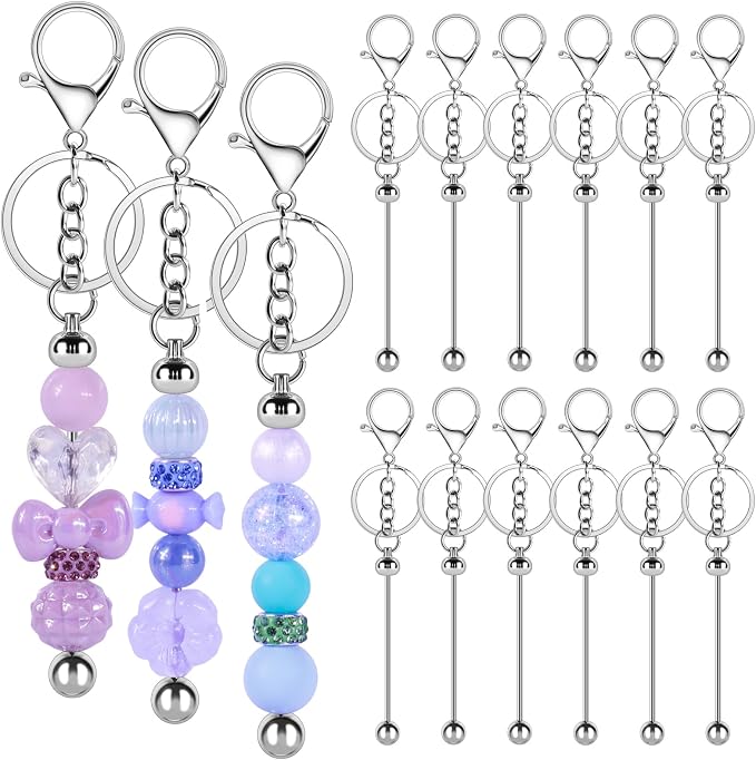 Beadable Keychain Bars Creative Customized Keychain Making Kit by Unknown