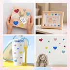 BEISHIDA 1040 PCS Glitter Foam Stickers, Heart Stars Shapes Self-Adhesive - Image 7