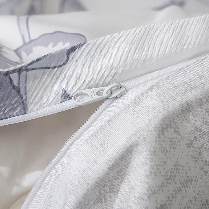 OAITE Duvet Cover Queen Size, Reversible Shallow Bottom Printing White Duvet - Image 5