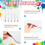 5pcs Palette Knife, Stainless Steel Spatula Palette Knife set, Pallet Knife - Image 2