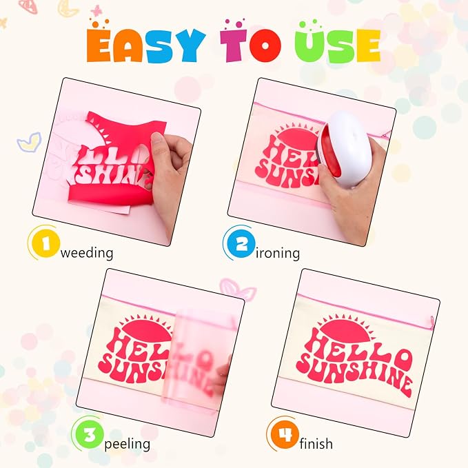 Tintnut Hot Pink Neon Heat Transfer Vinyl, easy cut & weed, stretch washable - Image 4
