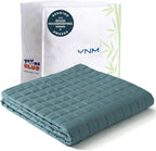YnM Cooling Weighted Blanket for Adults, 15lbs Heavy Bed Throw for One Person by YNM