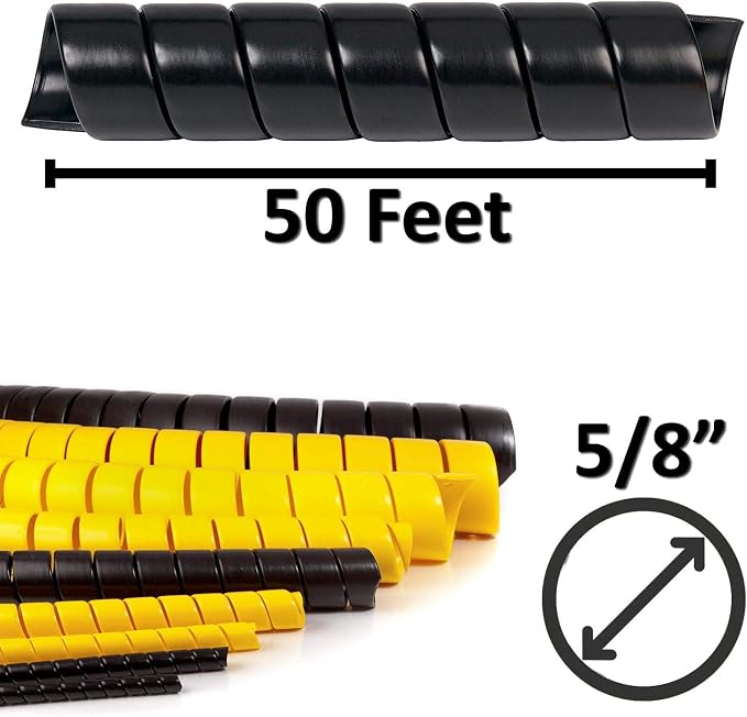 Electriduct 5/8 Inch Heavy Duty Spiral Wrap HDPE Flexible Plastic Cable Sleeve - Image 3