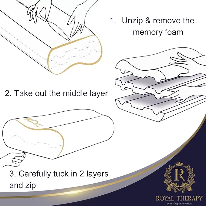 Royal Therapy King Memory Foam Pillow – Ergonomic Cervical Pillow - Image 7