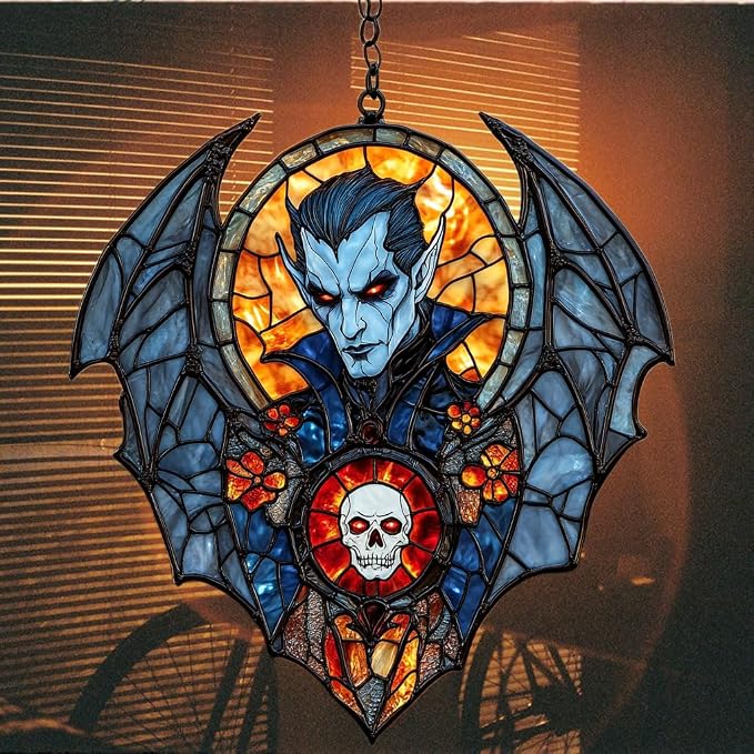 Dracula Halloween Acrylic Suncatcher Stained Glass Effect Window Car Hanging - Image 7