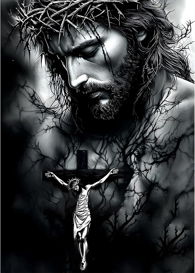 Lxmsja Jesus Cross Diamond Art Kits by Lxmsja
