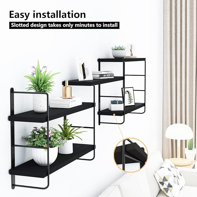 MXCSE Wall Shelves, Wall Mounted Bookshelves, DIY Floating Shelves - Image 8