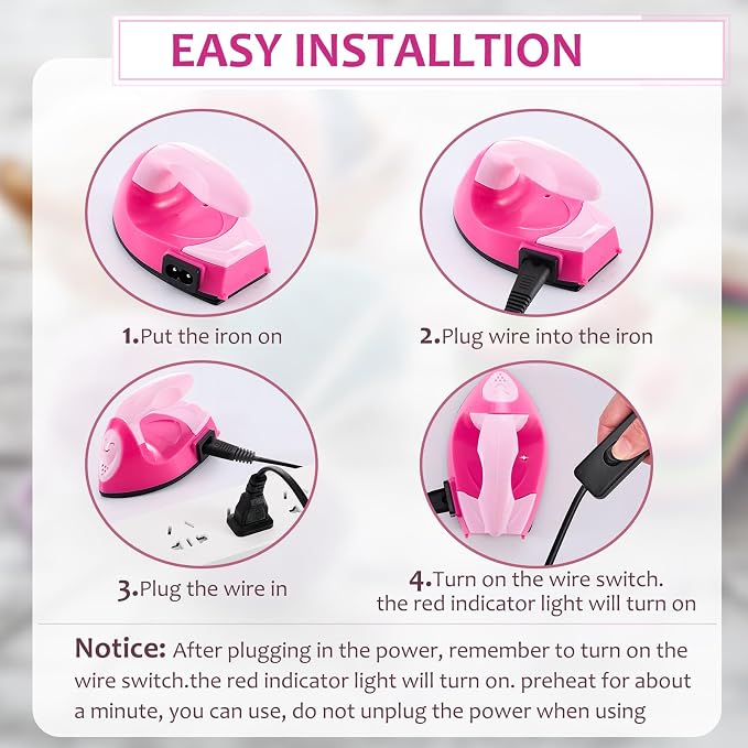 Honoson Mini Craft Iron Mini Heat Press Small Iron 3.93 x 2.36 x 2.76 in - Image 3