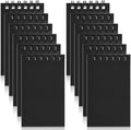 12 Pack Mini Pocket Notebooks Black Mini Spiral Notebooks by Adecortalk