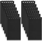 12 Pack Mini Pocket Notebooks Black Mini Spiral Notebooks by Adecortalk