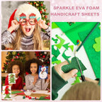 MECCANIXITY 5 Sheets Light Green Shiny Foam Sheets, 8 Inch x 12 Inch Sparkle - Image 5