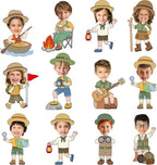 60pcs Camping Theme DIY Cutouts Camper Bulletin Board Decoration Set Camping by partygreeting