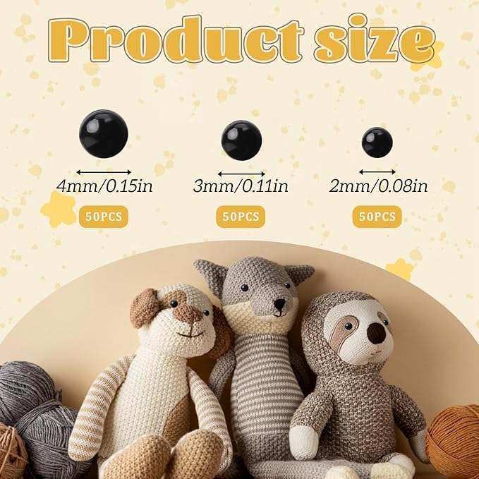Small Safety Eyes for Crocheting - Image 2