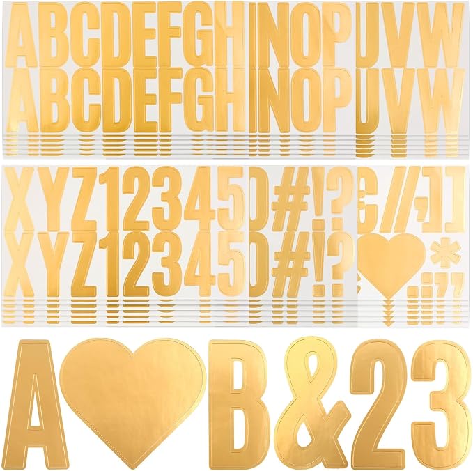 Gold Letter Stickers 2.5”, Bulletin Board, Scrapbooking, Classroom Décor by ProfessionalDIYArtSupplier
