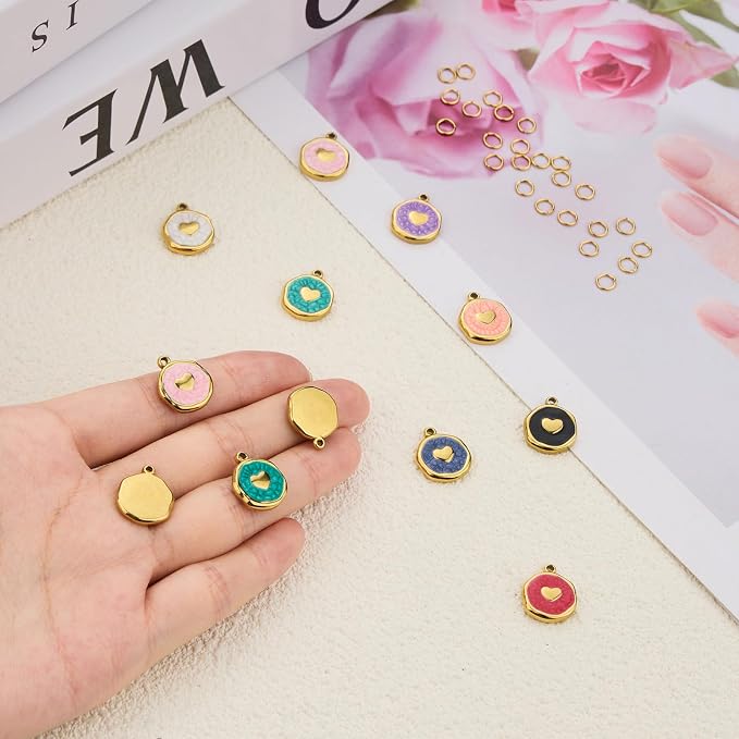 UMAOKANG 8pcs Assorted Colorful Enamel Charm - Image 4
