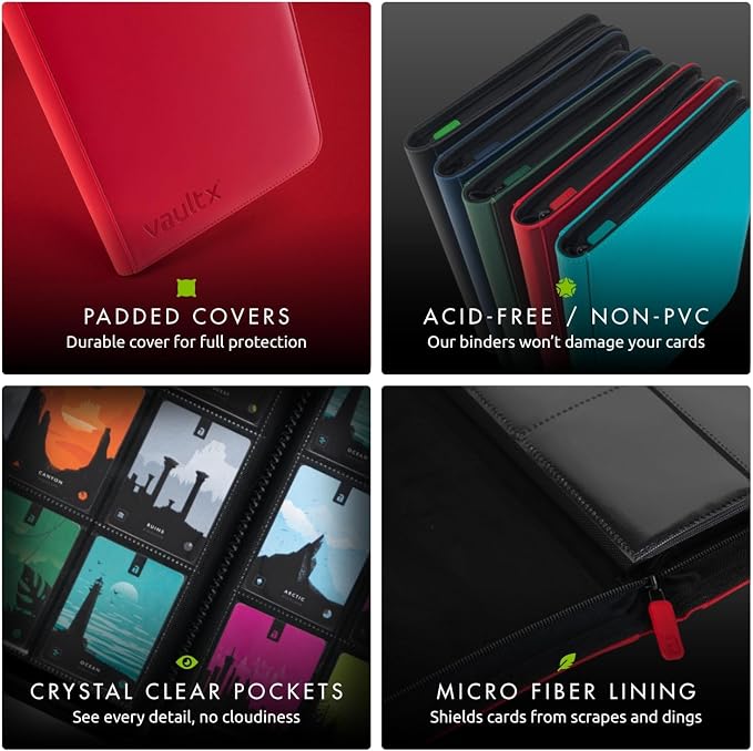 Vault X 12 XL Pocket Zip Binder, 624 Cards, Exo-Tec Material, 26 Side-Loading - Image 5